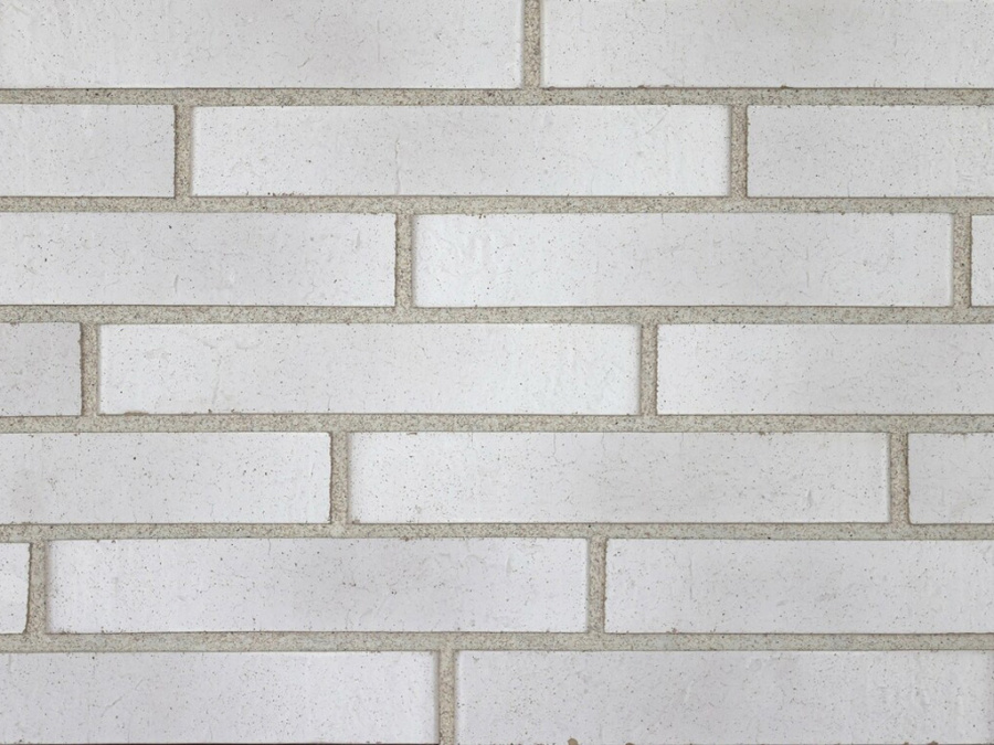 Фото Кирпич клинкерный Богандинский КЗ Монблан 01/20 белый, 295*85*50 мм