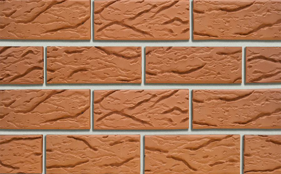 Фото Кирпич облицовочный Кротовский КЗ Классика красный рустик 250*120*88 мм