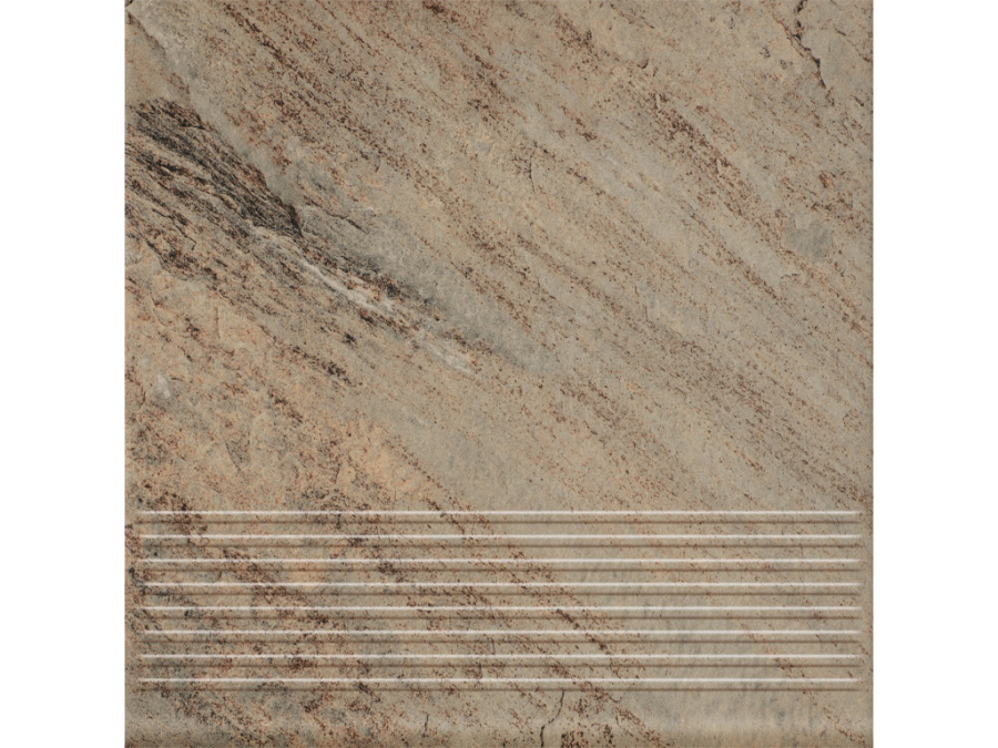 Фото Клинкерная ступень с насечками Paradyz Mattone Pietra, Ochra, 300*300*8,5 мм