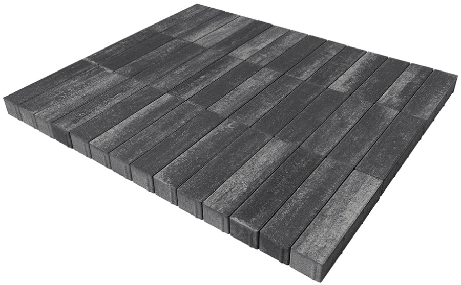 Фото Плитка тротуарная BRAER Ригель 2.0 Color Mix Ночь 320*80*60 мм