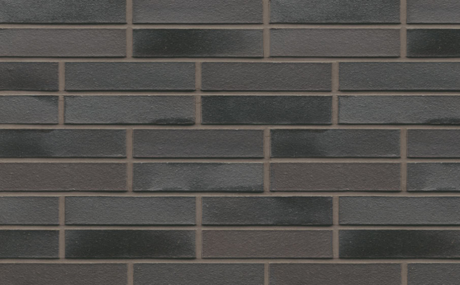 Фото Кирпич клинкерный Muhr 15 Schwarz-bunt Edelglanz гладкий, 240*115*52 мм